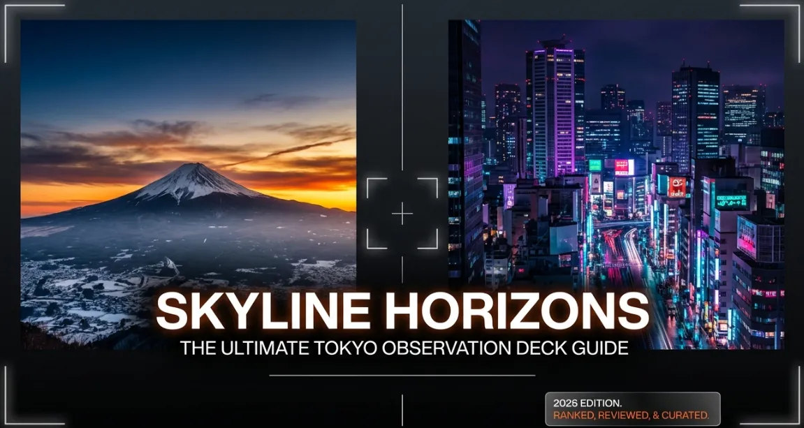 Shibuya Sky open air observation deck sunset view tokyo