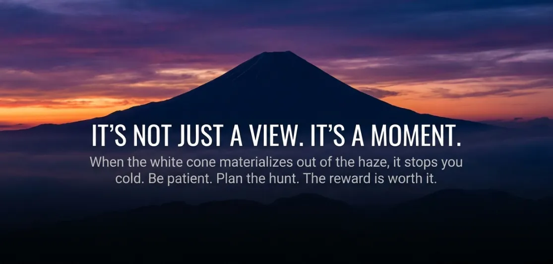 Mt fuji silhouette sunset view from tokyo aesthetic dramatic sky