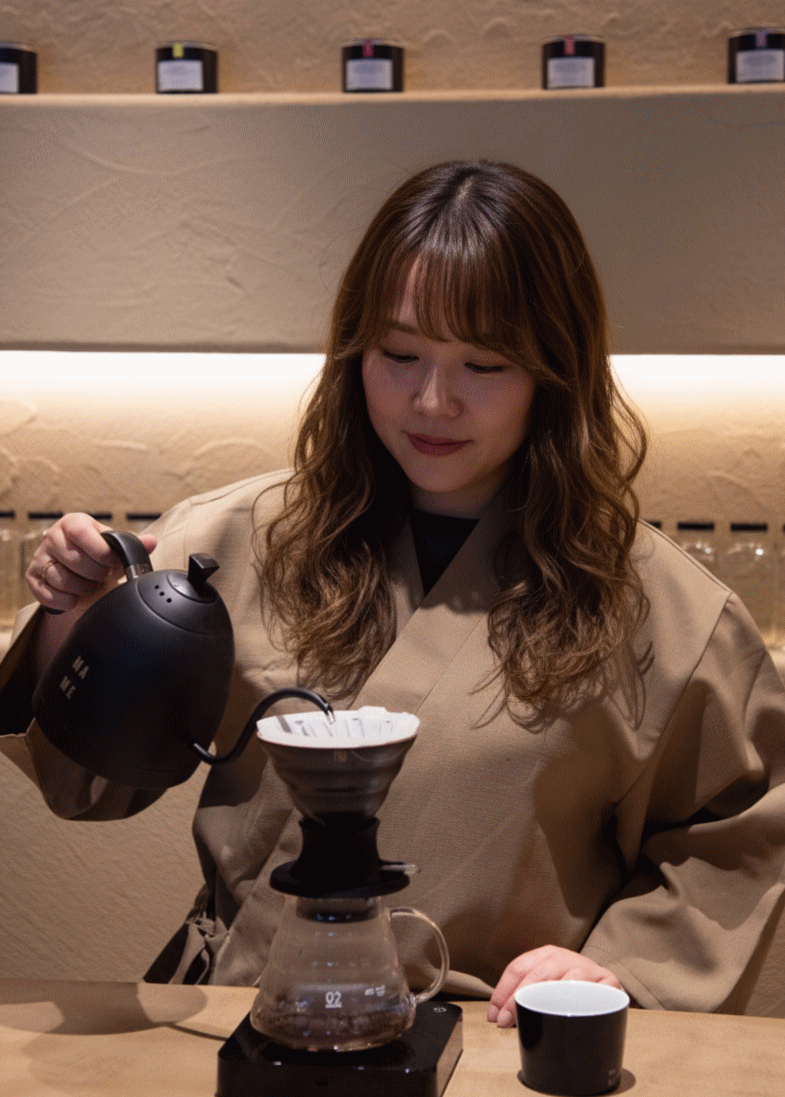 Kuro Mame specialty coffee tasting room in Kamiyacho