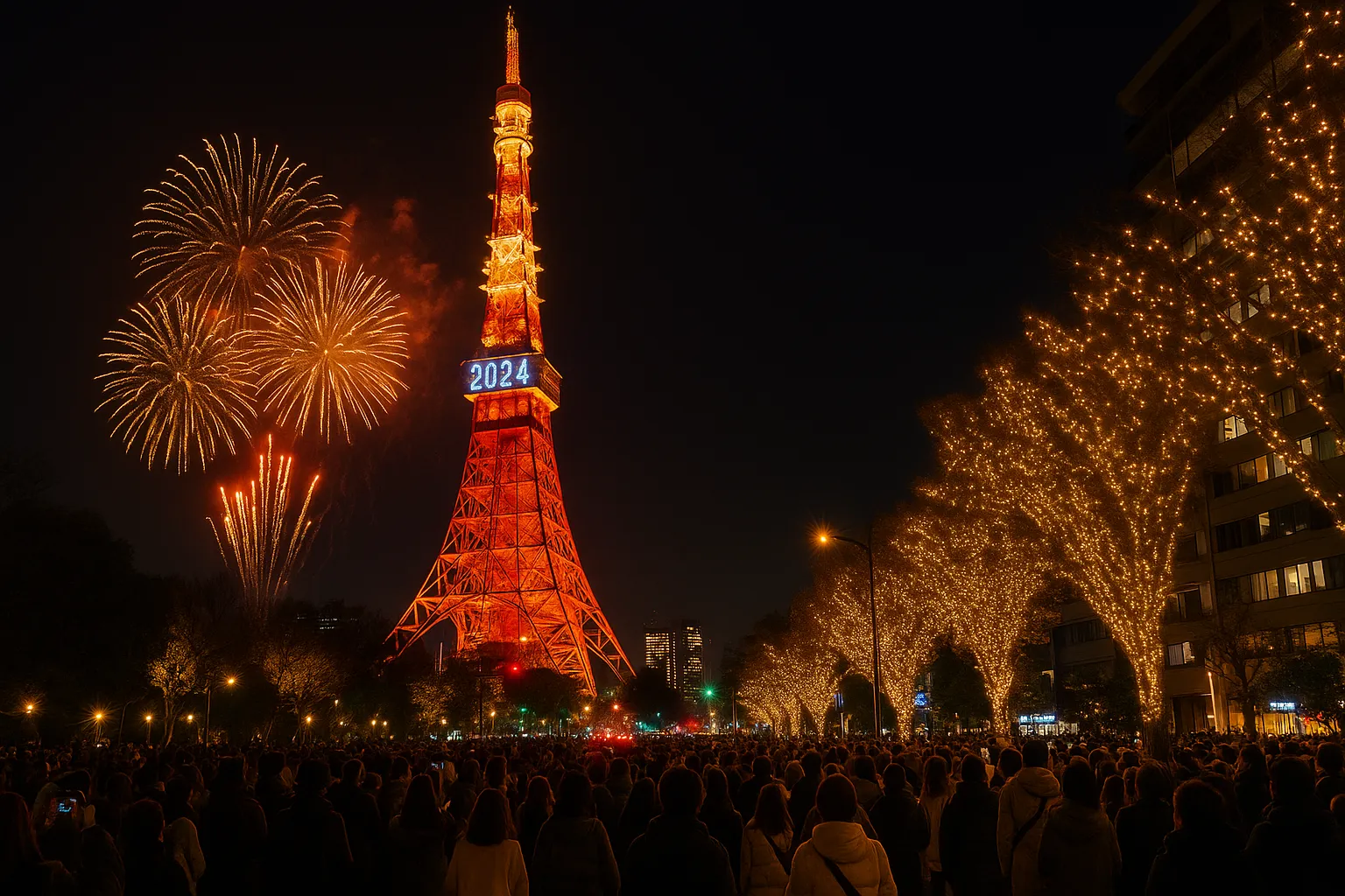 New Year celebration at Tokyo Tower